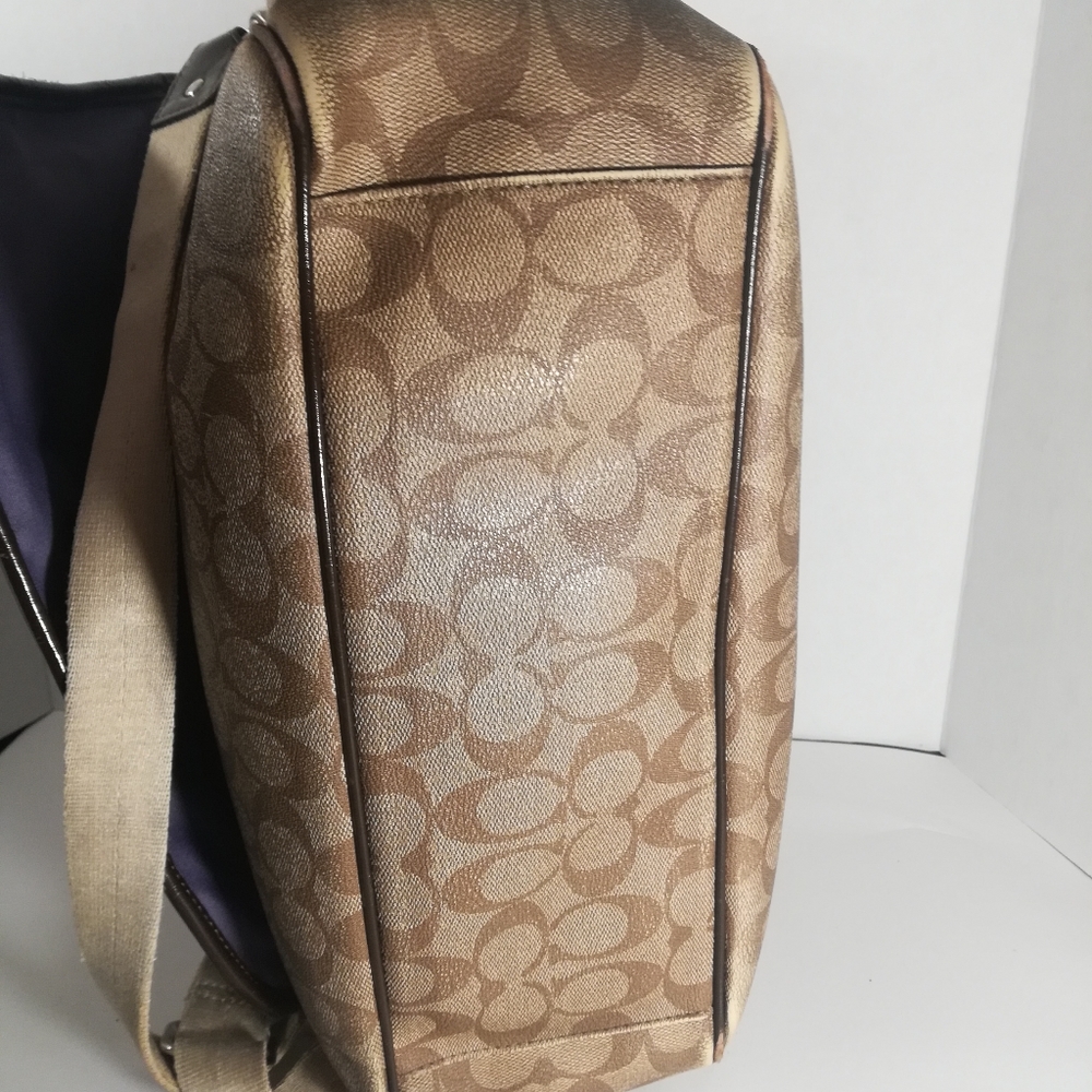 Brown and tan Coach messenger bag - Picture 8 of 8